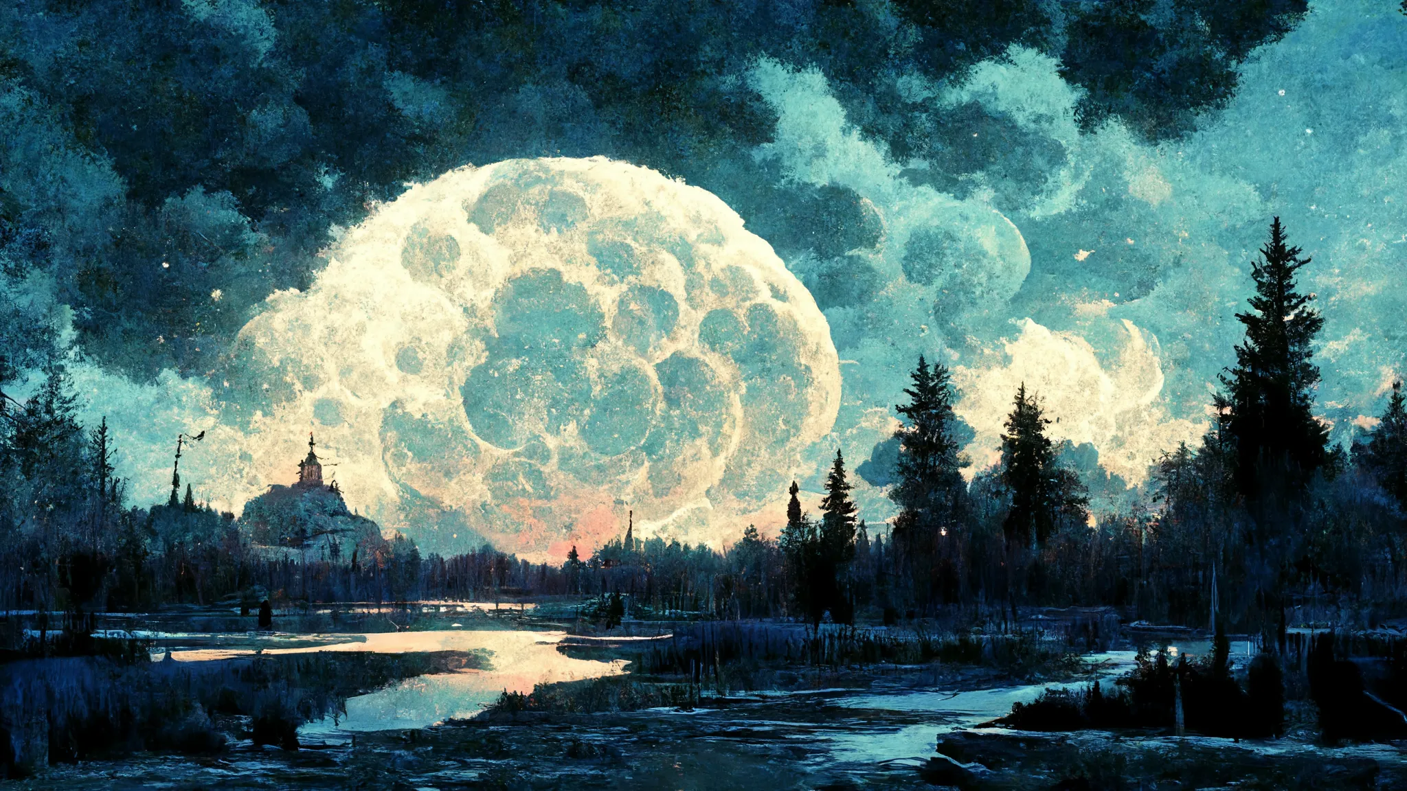 Midjourney创作的场景